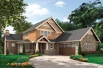 Rustic House Plan Front of Home - Lynn Creek Luxury Home 011S-0143 - Shop House Plans and More