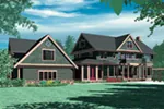 Cape Cod & New England House Plan Color Image of House - Glouchester Craftsman Home 011S-0155 - Search House Plans and More