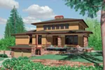 Contemporary House Plan Front of Home - 011S-0160 - Shop House Plans and More