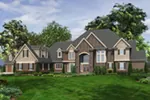 Traditional House Plan Front of Home - Hearst Luxury Home 011S-0175 - Shop House Plans and More