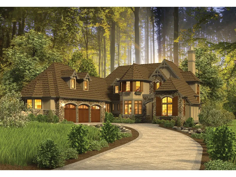Luxury House Plan Front Image - Nicola Luxury European Home 011S-0187 - Shop House Plans and More