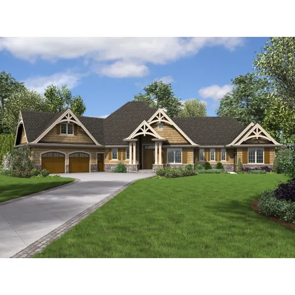 Lynnwood Craftsman Home Plan 011S-0207 - Shop House Plans and More