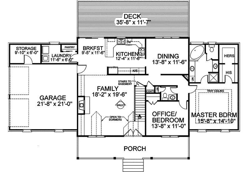Lowcountry House Plan First Floor - Cuthbert Lowcountry Home 013D-0033 - Search House Plans and More