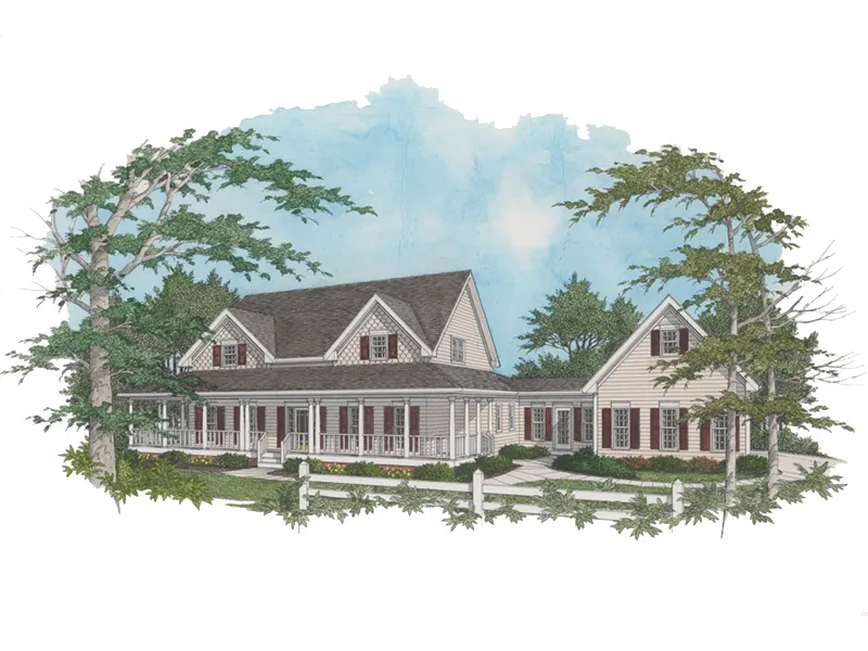 Southern House Plan Front Image - Tennille Farmhouse 013D-0039 - Shop House Plans and More