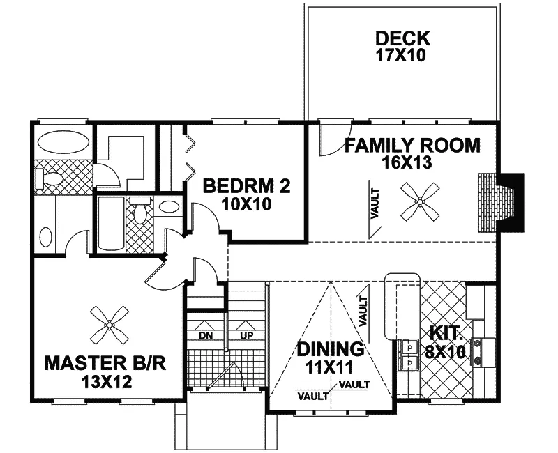 Colonial House Plan First Floor - Whitney Place Split-Level Home 013D-0054 - Shop House Plans and More