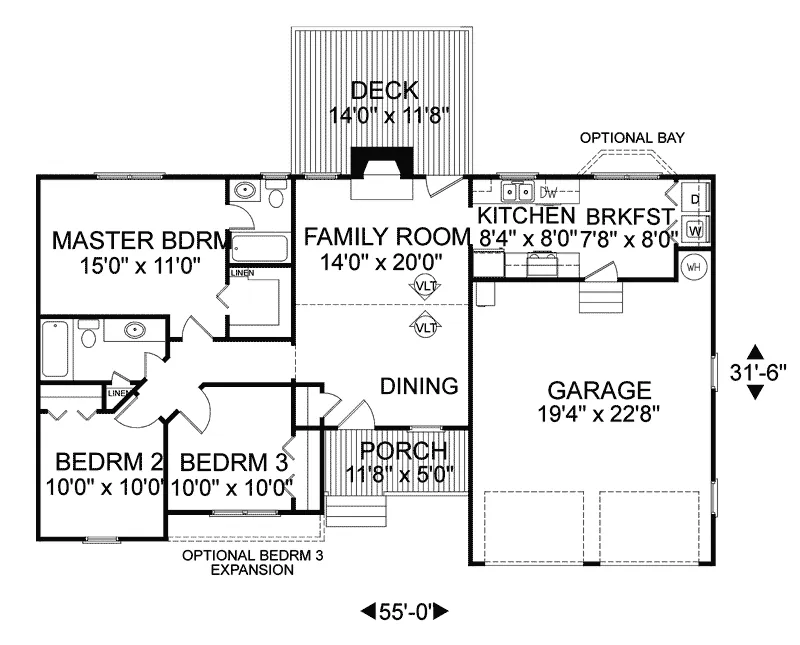 Country House Plan First Floor - Perkins Ranch Home 013D-0057 - Shop House Plans and More