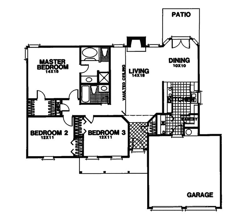 Country House Plan First Floor - Monroe Valley Ranch Home 013D-0059 - Shop House Plans and More