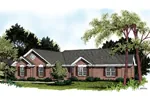Brick Ranch Home With Multiple Gables