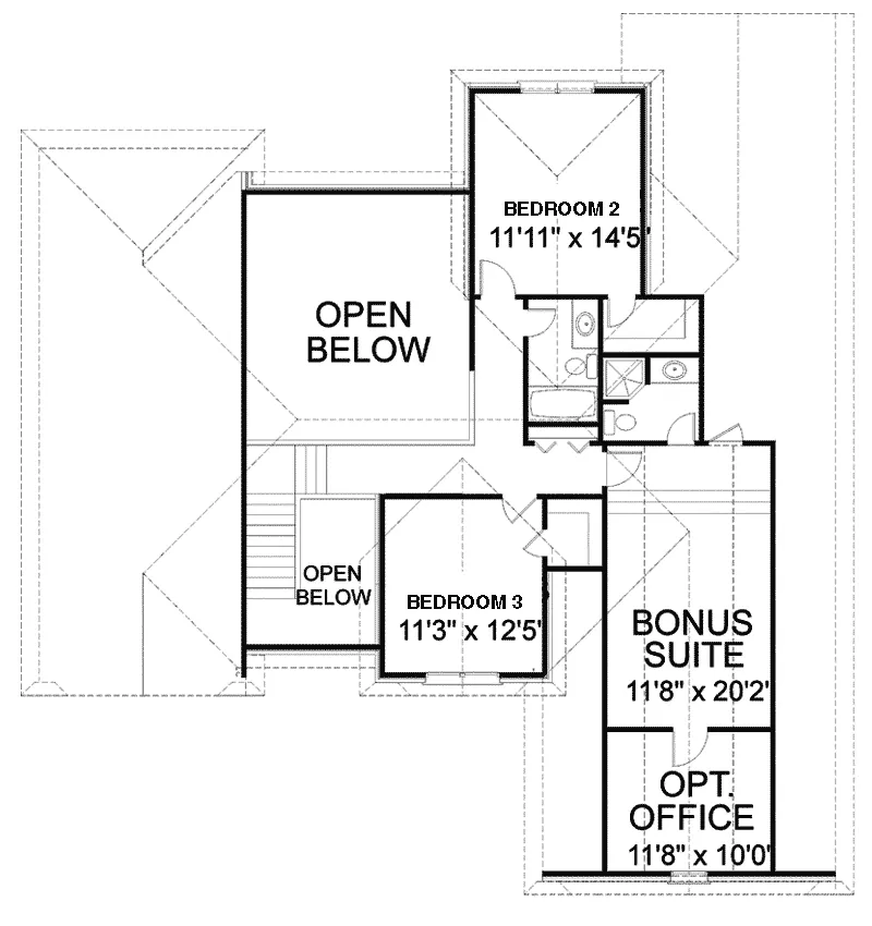 Traditional House Plan Second Floor - Shiloh Traditional Home 013D-0106 - Shop House Plans and More