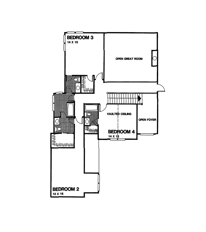 Luxury House Plan Second Floor - Cottonwood Traditional Home 013D-0115 - Search House Plans and More