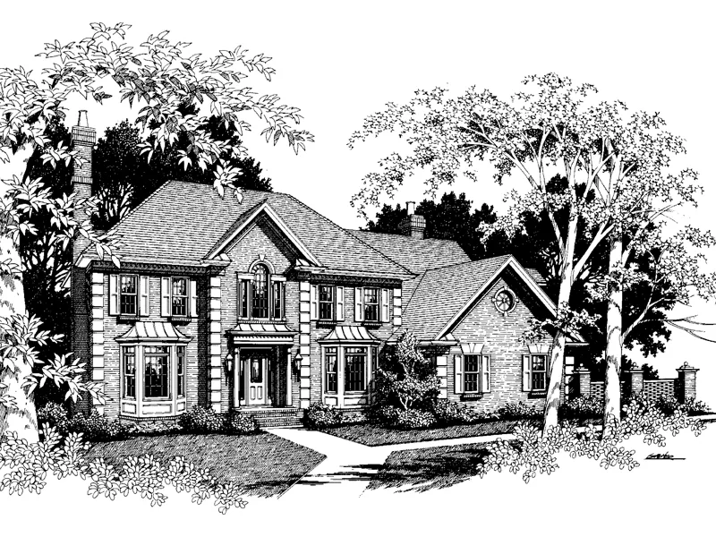 Southern House Plan Front Image of House - Calhoun Falls  Traditional Home 013D-0120 - Search House Plans and More