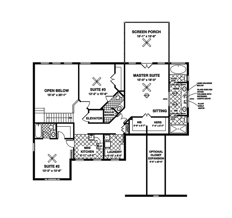 European House Plan Second Floor - Lavonia Craftsman Home 013D-0157 - Shop House Plans and More