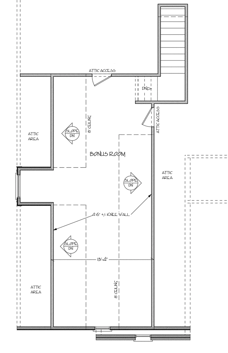 Ranch House Plan Bonus Room - Garden Lakes Ranch Home 013D-0164 - Search House Plans and More