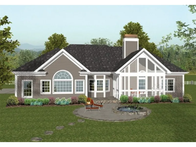 Ranch House Plan Rear Photo 01 - Lenox Ranch Home 013D-0168 - Shop House Plans and More