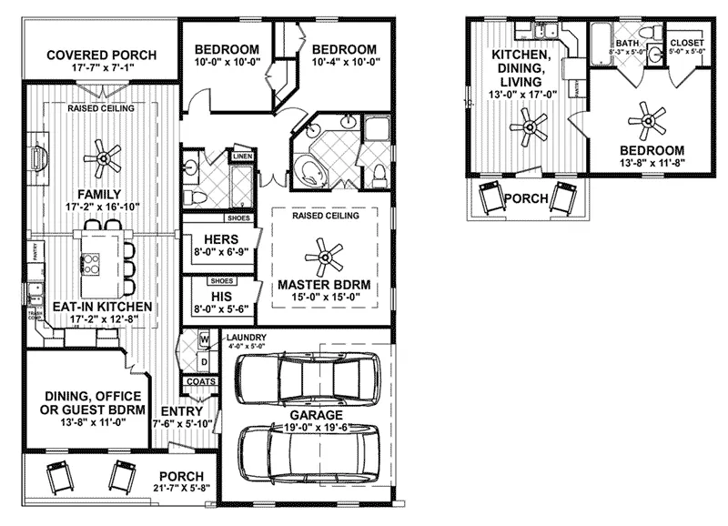 Craftsman House Plan First Floor - 013D-0204 - Shop House Plans and More