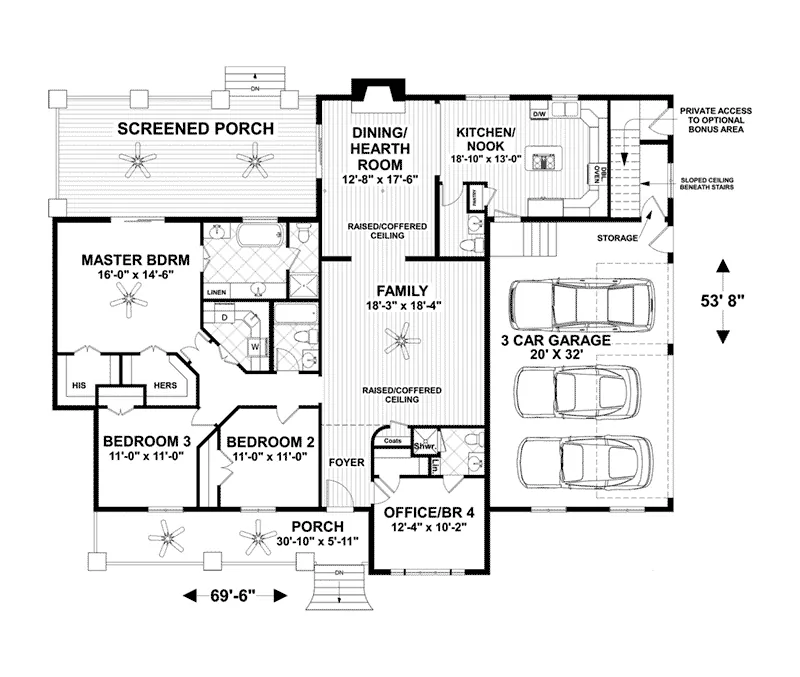 European House Plan First Floor - 013D-0213 - Shop House Plans and More