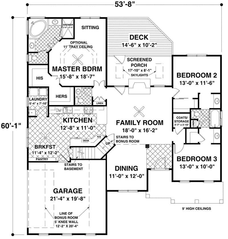Home Plan First Floor 013D-0228