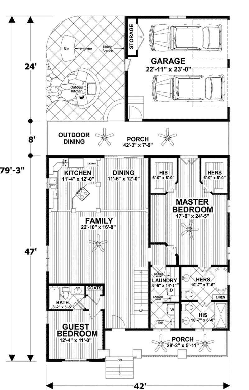 First Floor - Cascade Mountain Cottage Home 013D-0241 - Search House Plans and More