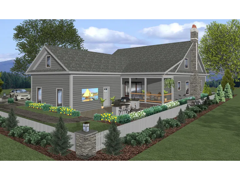 Rear Photo 01 - Cascade Mountain Cottage Home 013D-0241 - Search House Plans and More