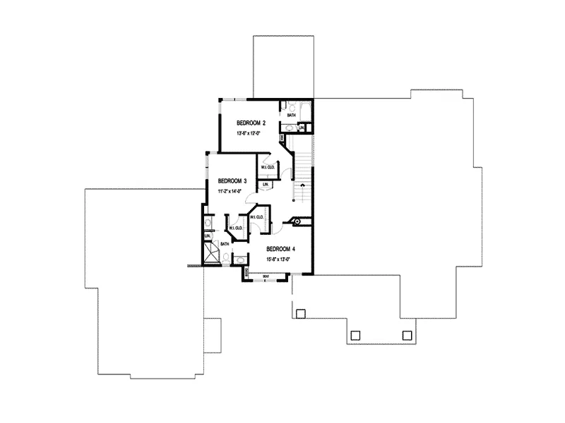 Tudor House Plan Second Floor - Watson Manor Luxury Home 013S-0002 - Shop House Plans and More