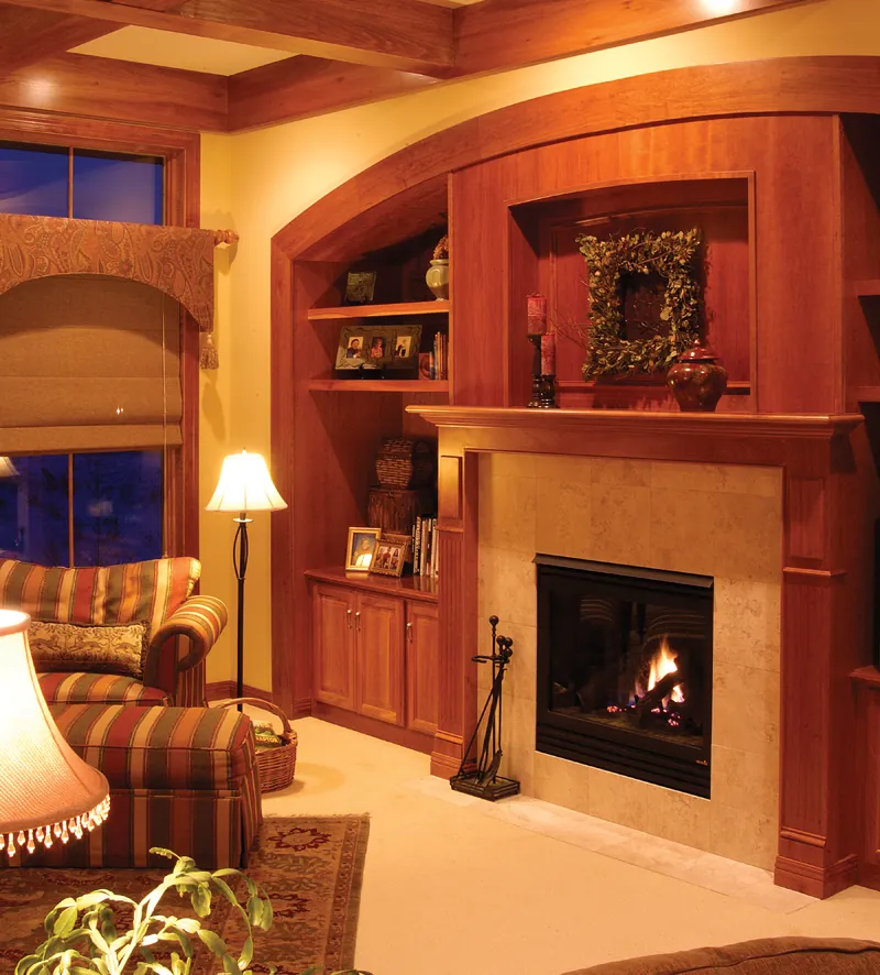 Prairie House Plan Fireplace Photo 01 - Warsaw Luxury Home 013S-0003 - Shop House Plans and More