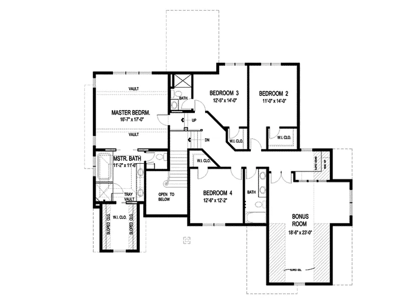 Traditional Home Plan Second Floor 013S-0007