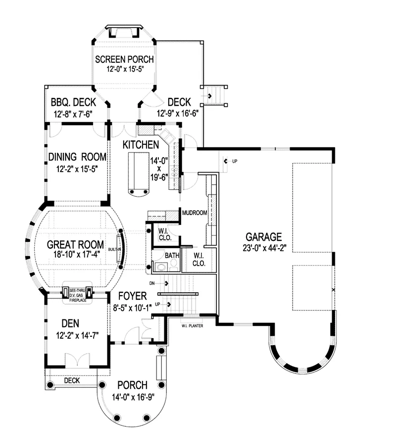 Craftsman House Plan First Floor - Hilliard Luxury Home 013S-0013 - Search House Plans and More