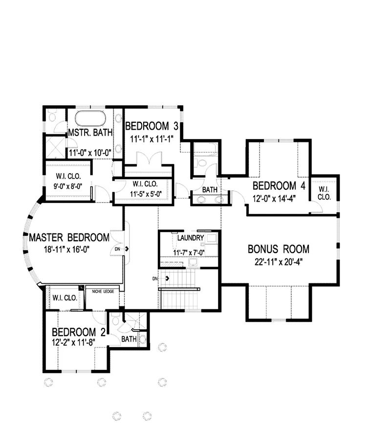 Victorian Home Plan Second Floor 013S-0013