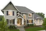 Craftsman House Plan Front of Home - Drew Heights Luxury Home 013S-0015 - Search House Plans and More