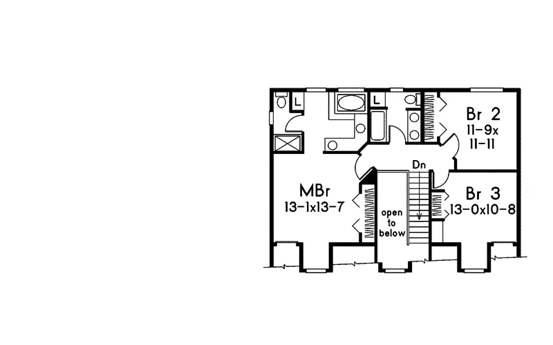 Southern House Plan Second Floor - Clarkson Country Farmhouse 014D-0012 - Search House Plans and More