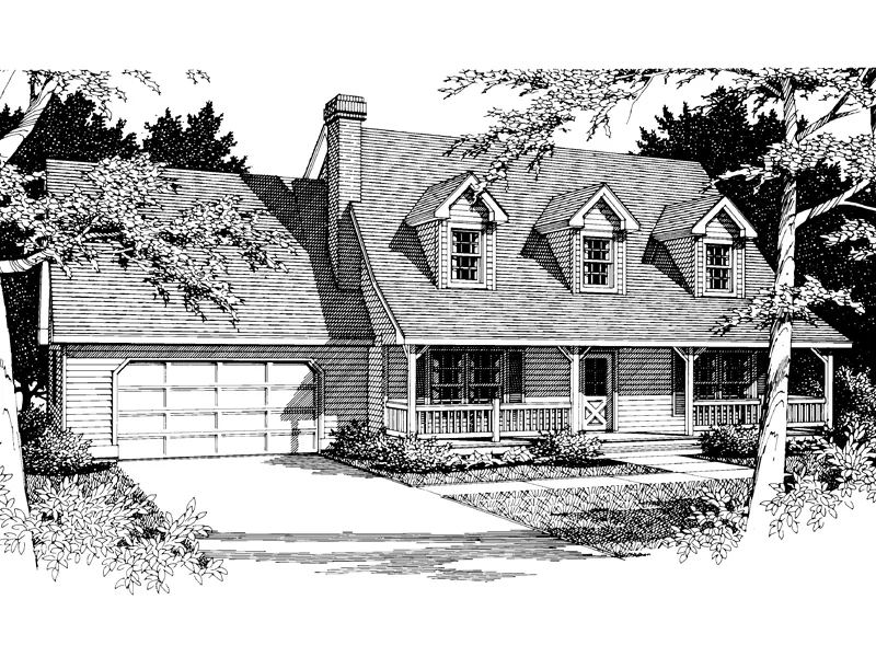 Traditional House Plan Front Image of House - Clifton Country Home 014D-0014 - Search House Plans and More