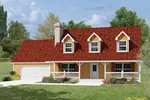 Classic Country Home With Covered Front Porch And A Trio Of Dormers