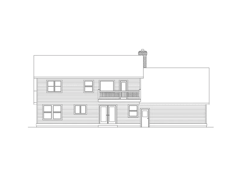 Traditional House Plan Rear Elevation - Clifton Country Home 014D-0014 - Search House Plans and More
