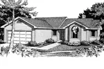 Ranch House Plan Front Image of House - Prairie Point Ranch Home 015D-0007 - Shop House Plans and More