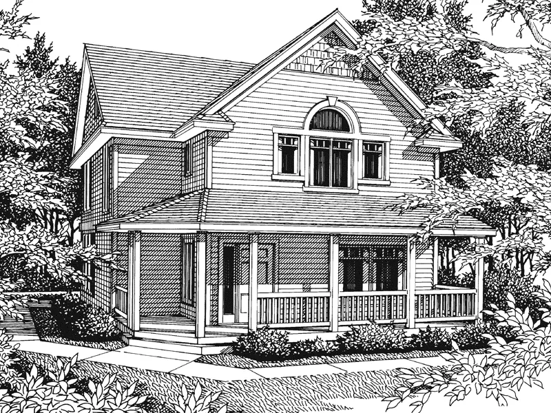 Arts & Crafts House Plan Front Image of House - Sandersville Craftsman Home 015D-0023 - Shop House Plans and More