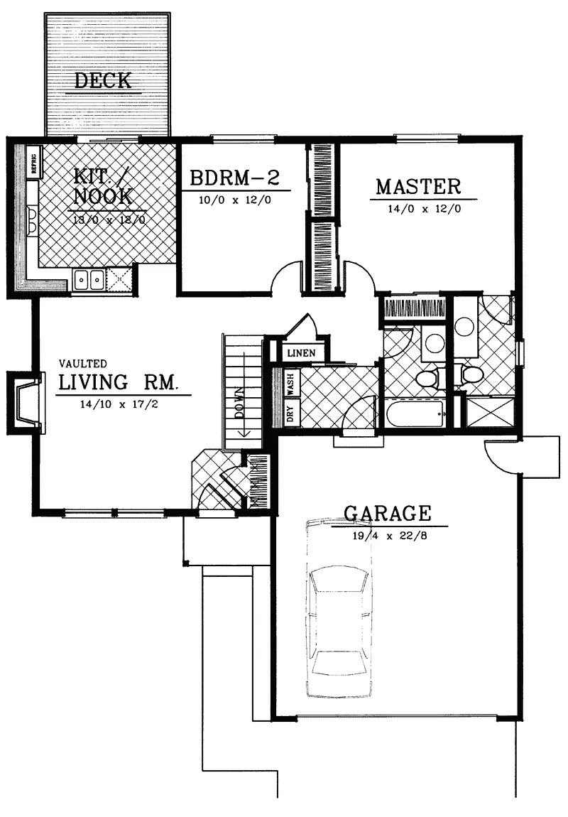 Traditional House Plan First Floor - Derby Ranch Home 015D-0033 - Search House Plans and More