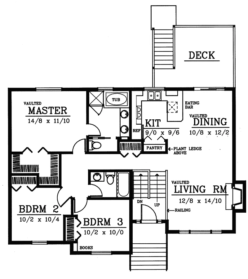 Country House Plan First Floor - Sheridan Split-Level Home 015D-0067 - Shop House Plans and More