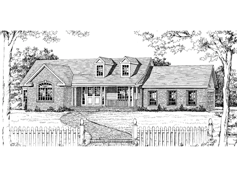 Southern House Plan Front Image of House - Hammond Place Southern Home 016D-0001 - Search House Plans and More