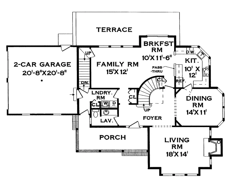 Rustic House Plan First Floor - Kingsfield Victorian Home 016D-0022 - Search House Plans and More