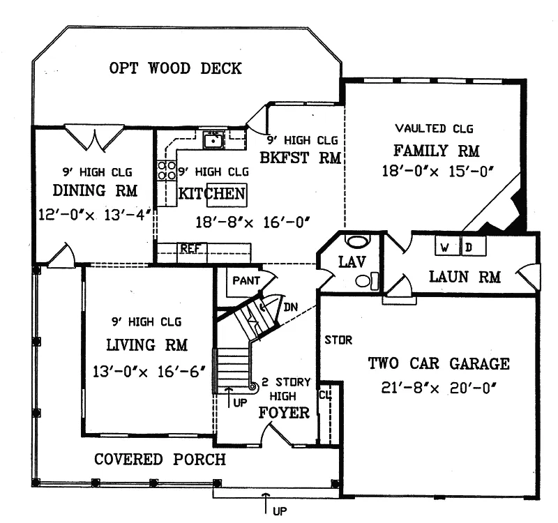 Southern House Plan First Floor - Cardiff Southern Country Home 016D-0050 - Search House Plans and More