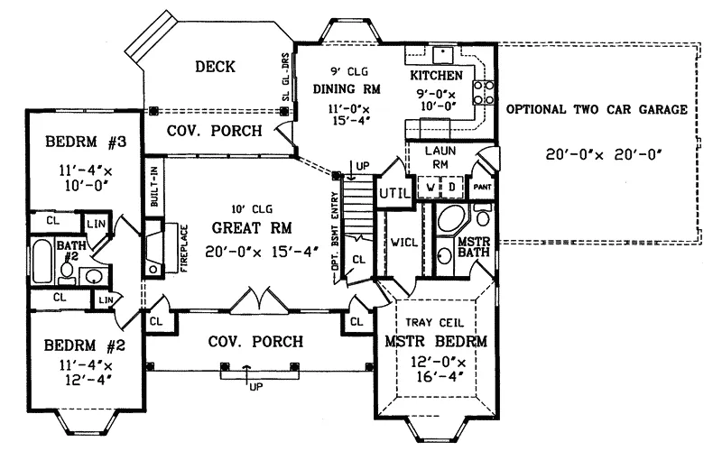 Country Home Plan First Floor 016D-0062