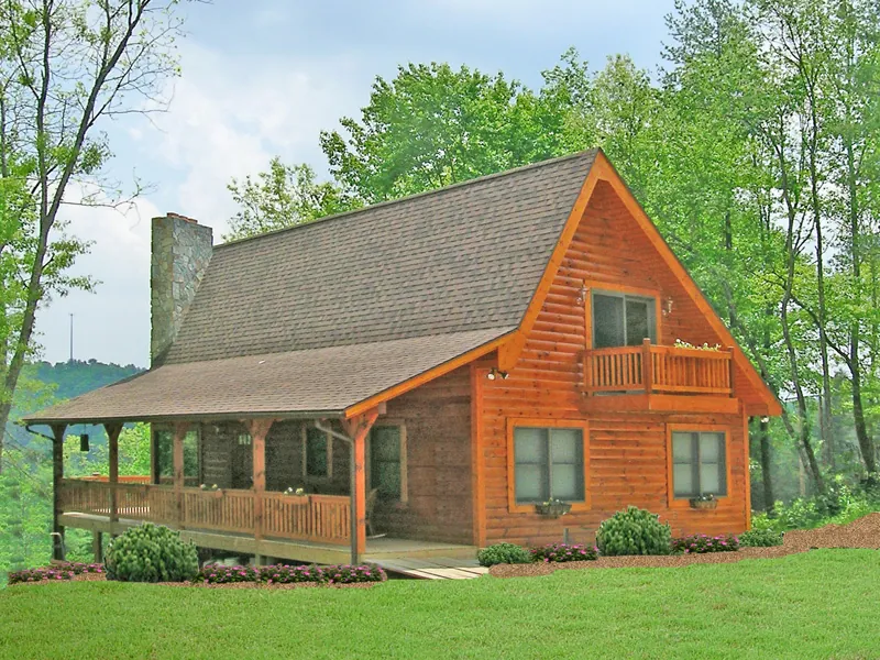 Cabin & Cottage House Plan Side View Photo 01 - Quailrun Rustic Acadian Home 016D-0102 - Search House Plans and More