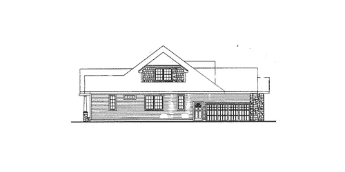 Craftsman House Plan Left Elevation - Sturbridge Hill Ranch Home 016D-0106 - Shop House Plans and More