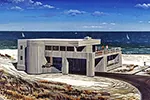 Beach & Coastal House Plan Front of Home - Coralview Contemporary Home 016D-0109 - Search House Plans and More
