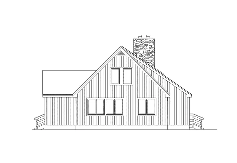 Lake House Plan Rear Elevation - Iris A-Frame Lake Home 017D-0010 - Search House Plans and More
