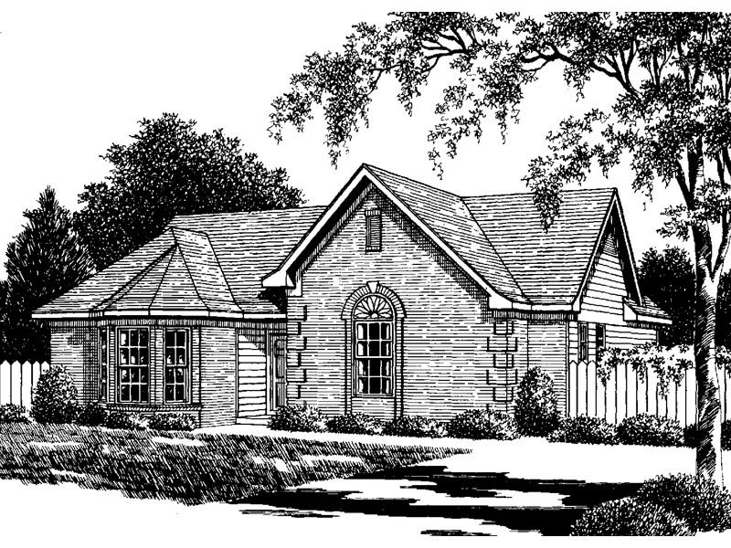 Traditional House Plan Front Image of House - Pine Creek Traditional Home 019D-0001 - Shop House Plans and More