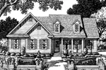 Ranch House Plan Front Image of House - Rosebud Country Home 019D-0008 - Shop House Plans and More