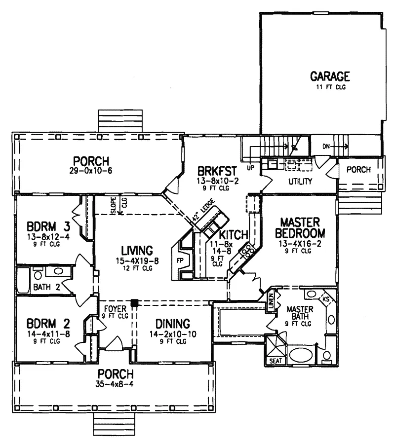 Cape Cod & New England House Plan First Floor - Sundance Farm Country Home 019D-0012 - Shop House Plans and More