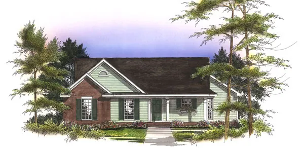 Country House Plan Front of Home - 019D-0027 - Shop House Plans and More
