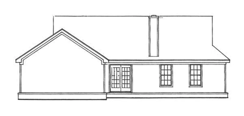 Country House Plan Rear Elevation - 019D-0027 - Shop House Plans and More
